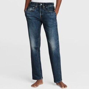 $255 Retail Rag & Bone Miramar Straight Leg Pants Womens XS Denim Print in 'Mel'